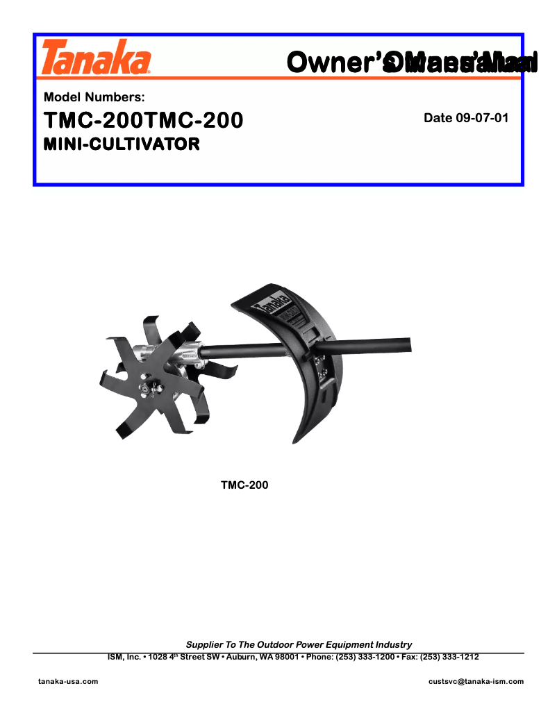 First page image of the manual for TMC-200