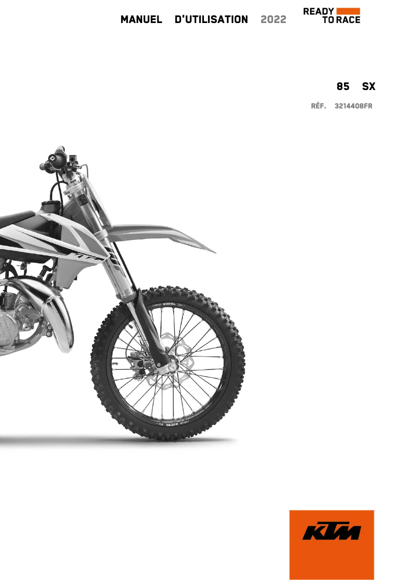 Page 1 of the manual User Manual KTM 85 SX 17/14 (2022)