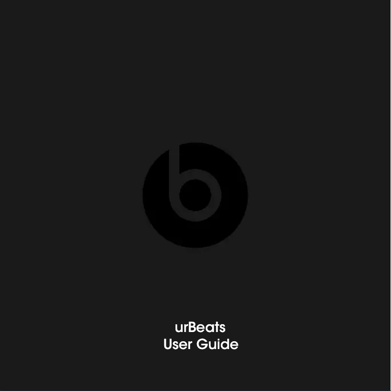 Page 1 of the manual User Manual Beats urBeats