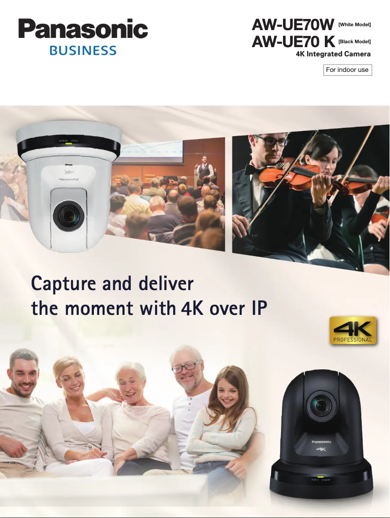 First page image of the manual for AW-UE70