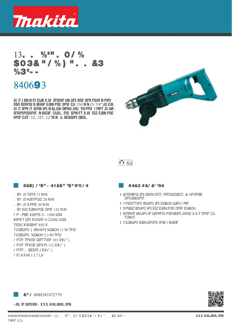 First page image of the manual for 8406X3