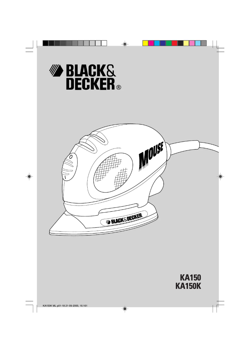 Page 1 of the manual User Manual Black & Decker KA150K