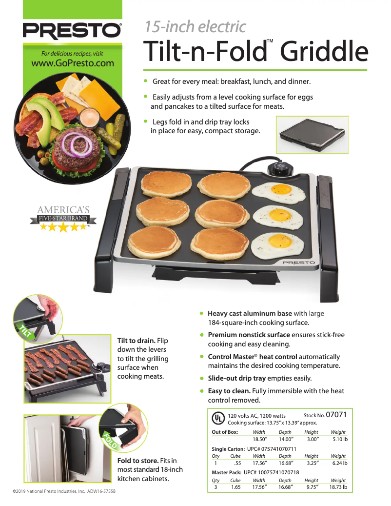 First page image of the manual for Tilt-n-Fold 07071