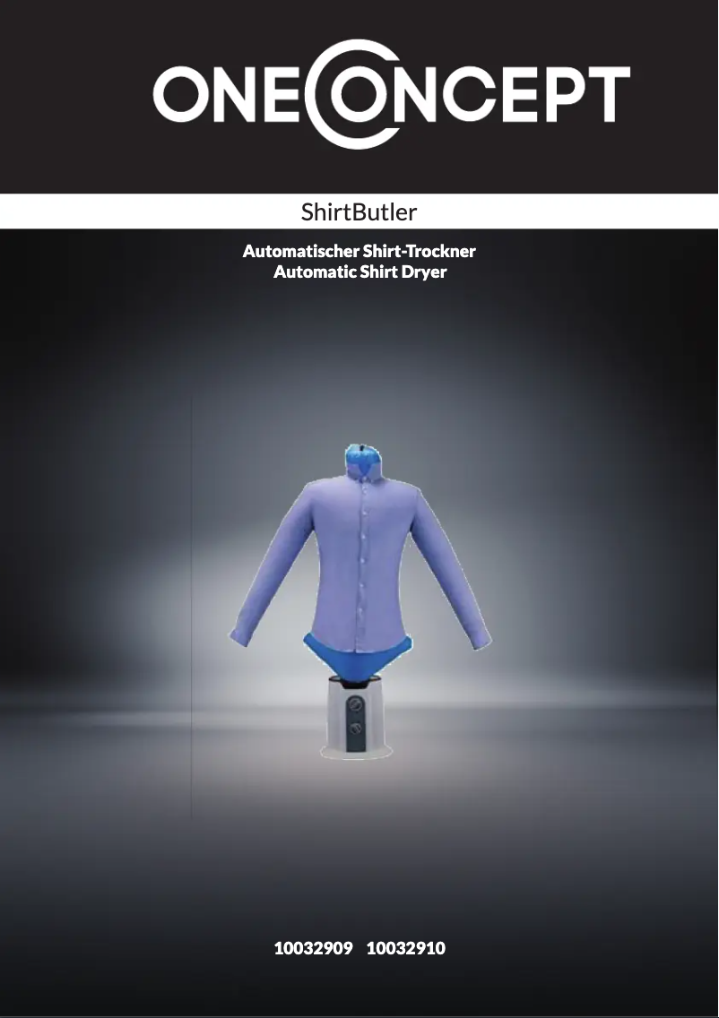 First page image of the manual for ShirtButler
