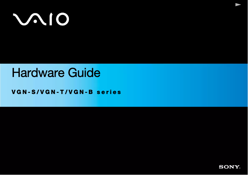 First page image of the manual for Vaio VGN-S2HP