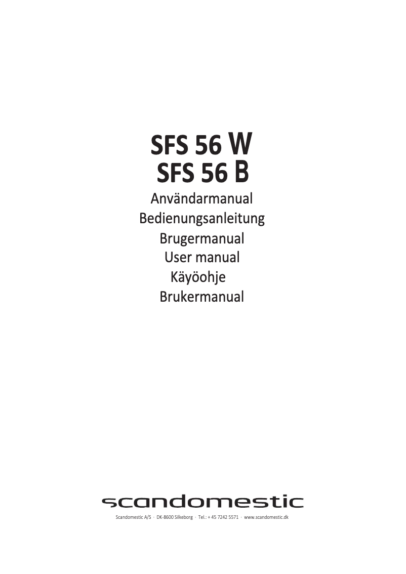 First page image of the manual for SFS 56 W