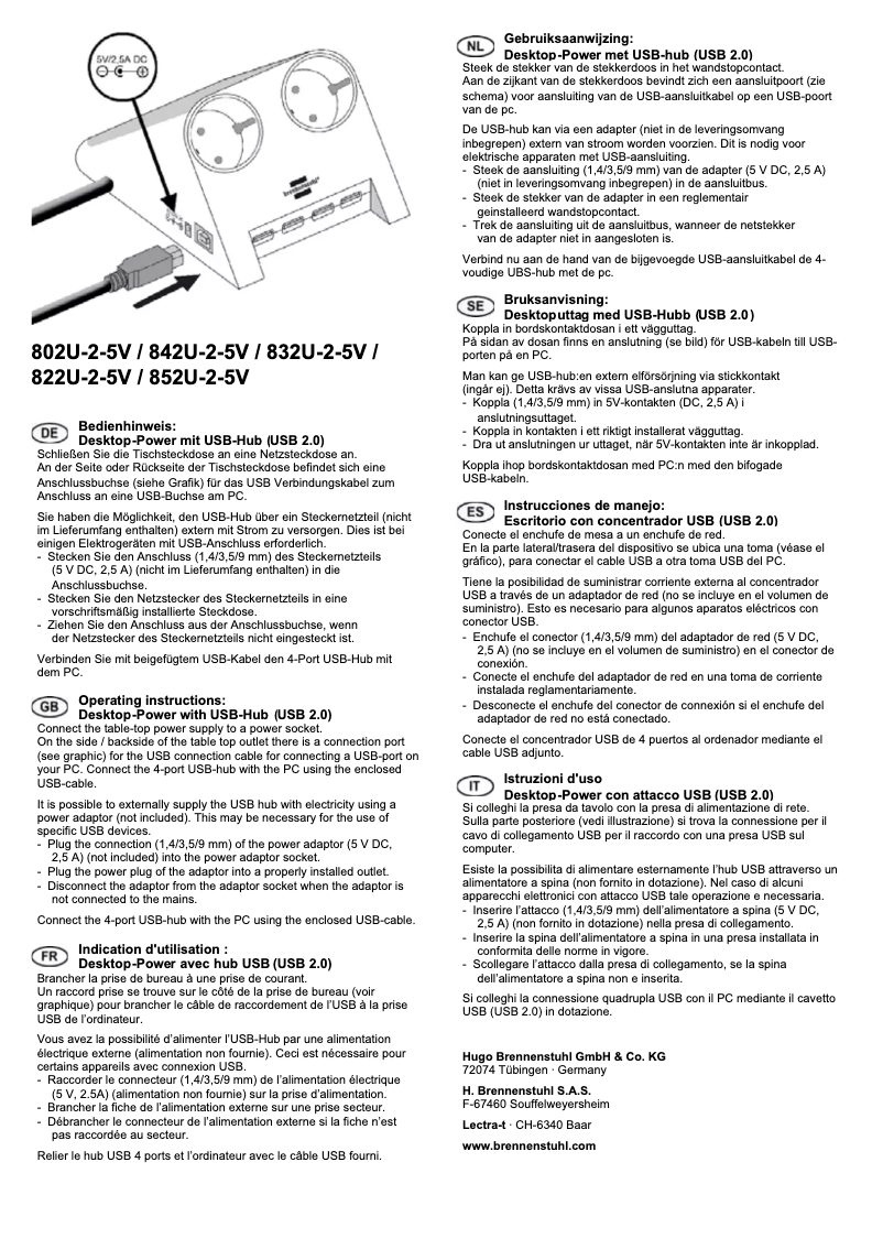 Page 1 of the manual User Manual Brennenstuhl 1153542124