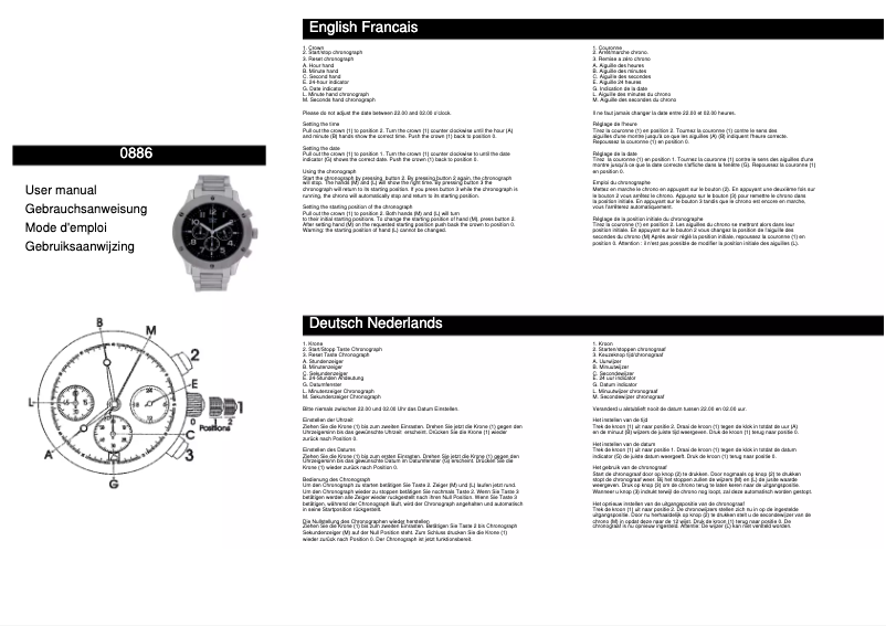 First page image of the manual for 0886