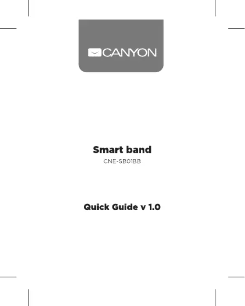 First page image of the manual for Smart Band CNE-SB01BB