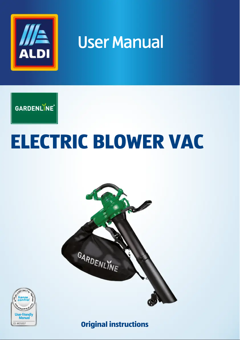 First page image of the manual for GLLS 3002 UK