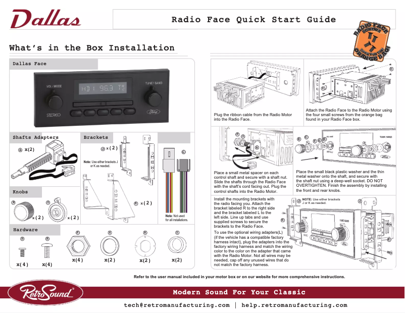 First page image of the manual for Dallas M4HD
