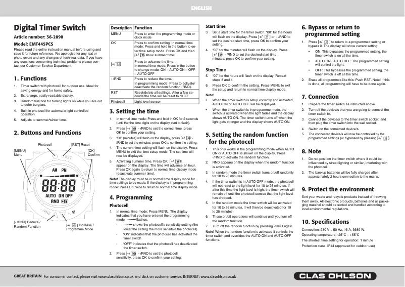 Page 1 of the manual User Manual GAO EMT445PCS