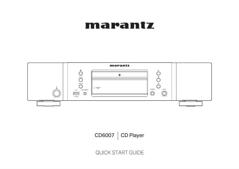 Page 1 of the manual Quick Start Guide Marantz CD6007