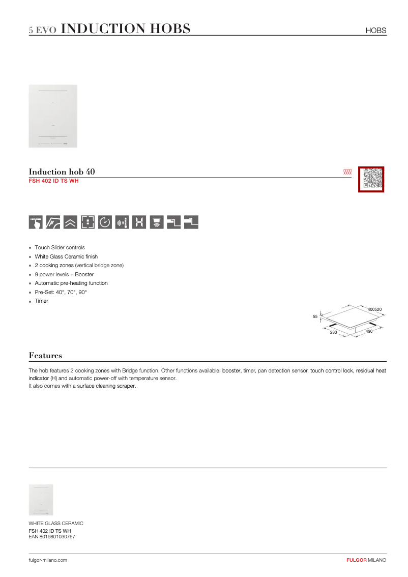 First page image of the manual for FSH 402 ID TS WH