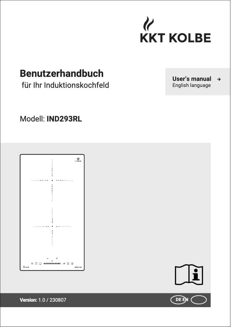 First page image of the manual for IND293RL