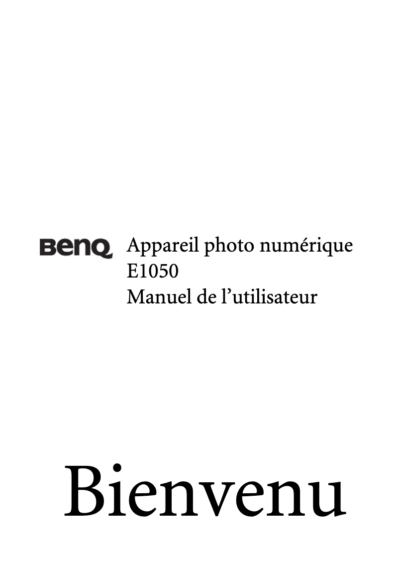 Image de la première page du manuel de l'appareil DC E1050