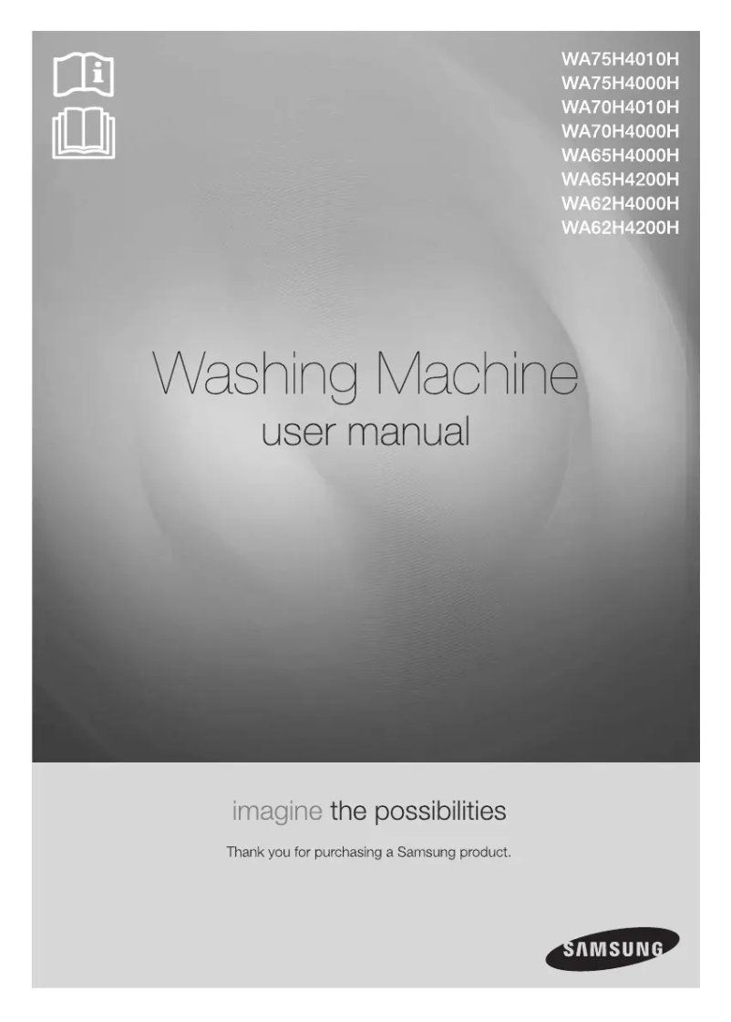 Page 1 of the manual User Manual Samsung WA65H4020HL