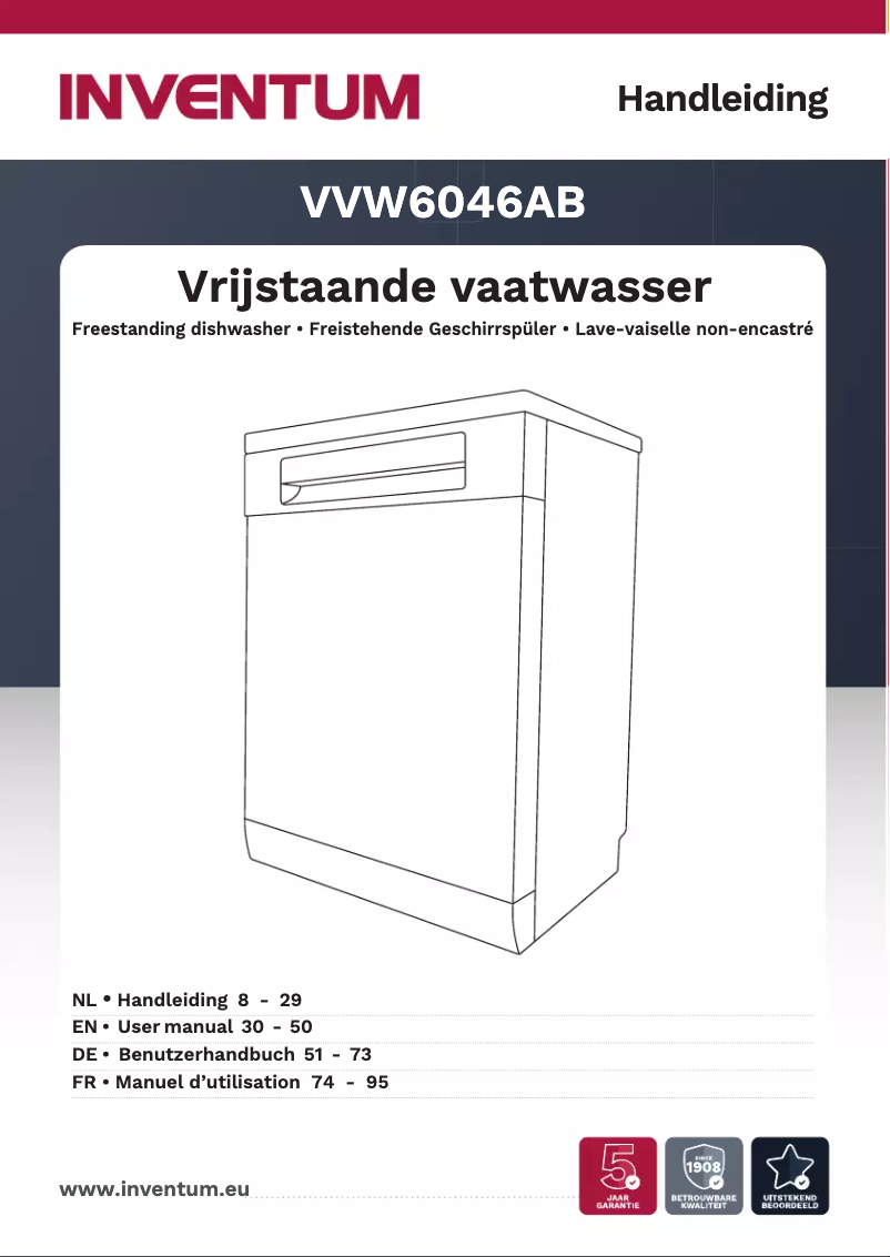 Page 1 of the manual User Manual Inventum VVW6046AB