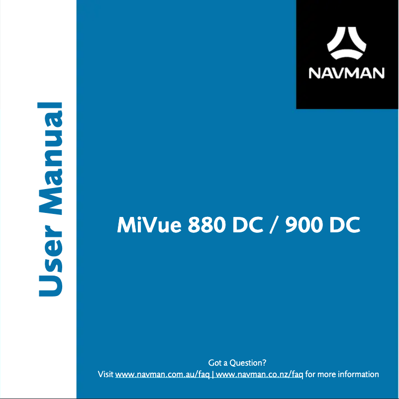 First page image of the manual for MiVue 880 DC