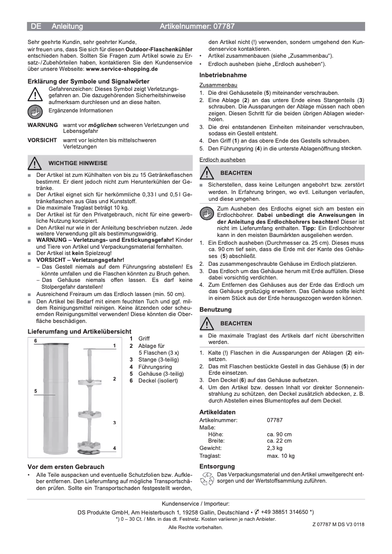 Page 1 of the manual User Manual EasyMaxx 07787