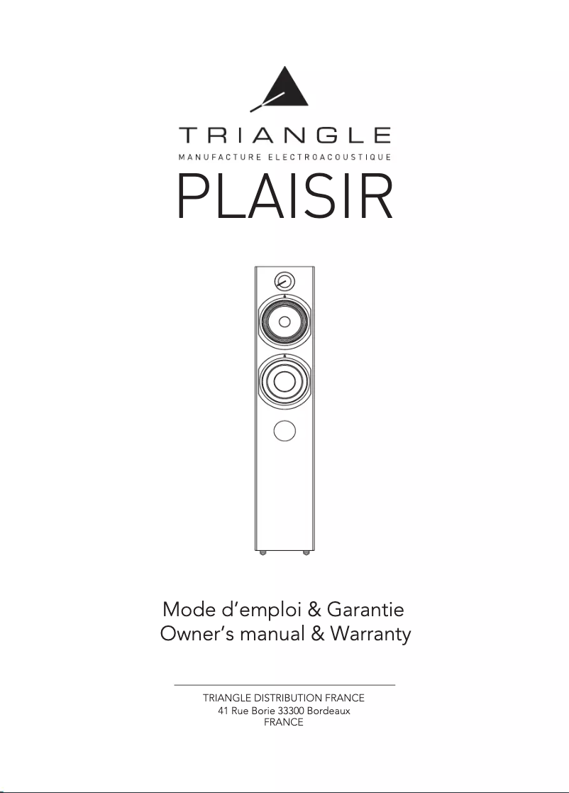 Page 1 of the manual User Manual Triangle Plaisir