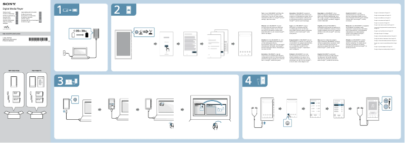 Page 1 of the manual Quick Start Guide Sony Walkman NW-A100TPS