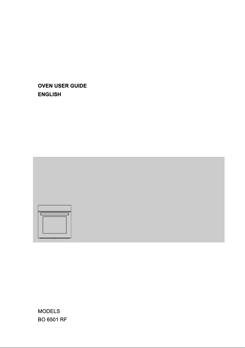 First page image of the manual for BO 6501