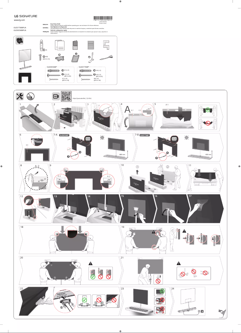 Page 1 of the manual User Manual LG OLED77W8PUA