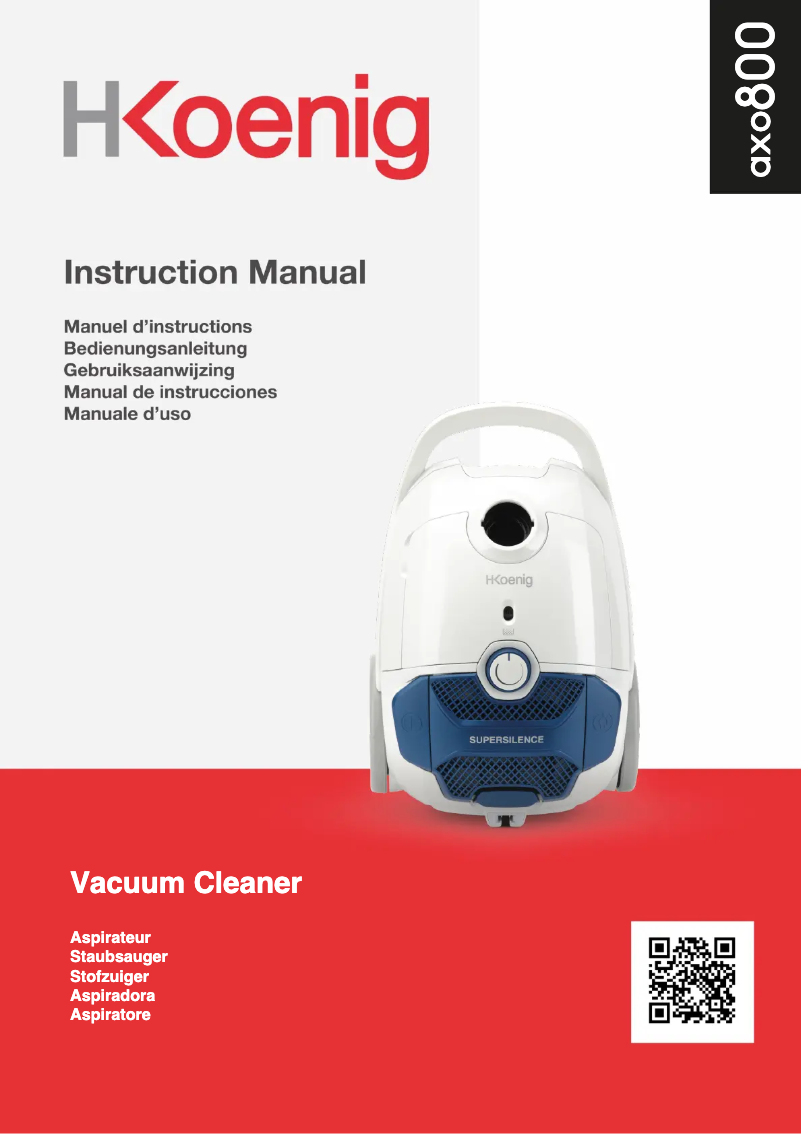 First page image of the manual for AXO800