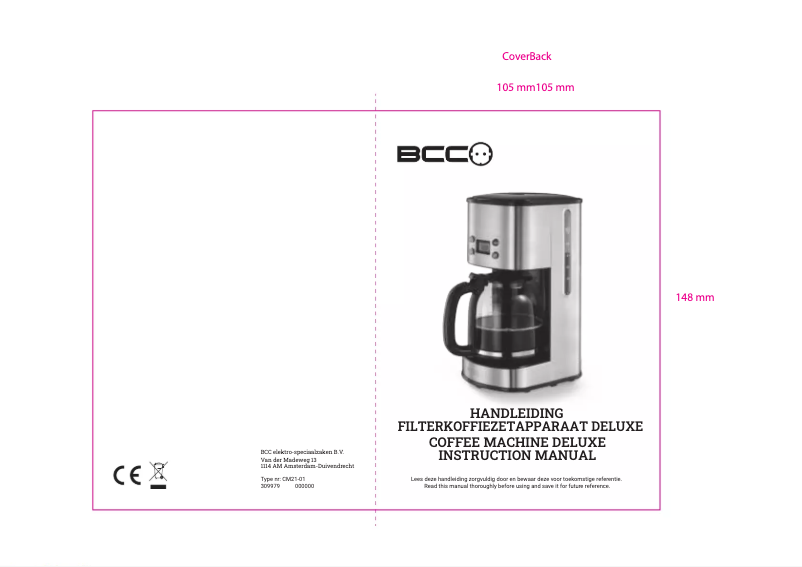 First page image of the manual for CM21-01