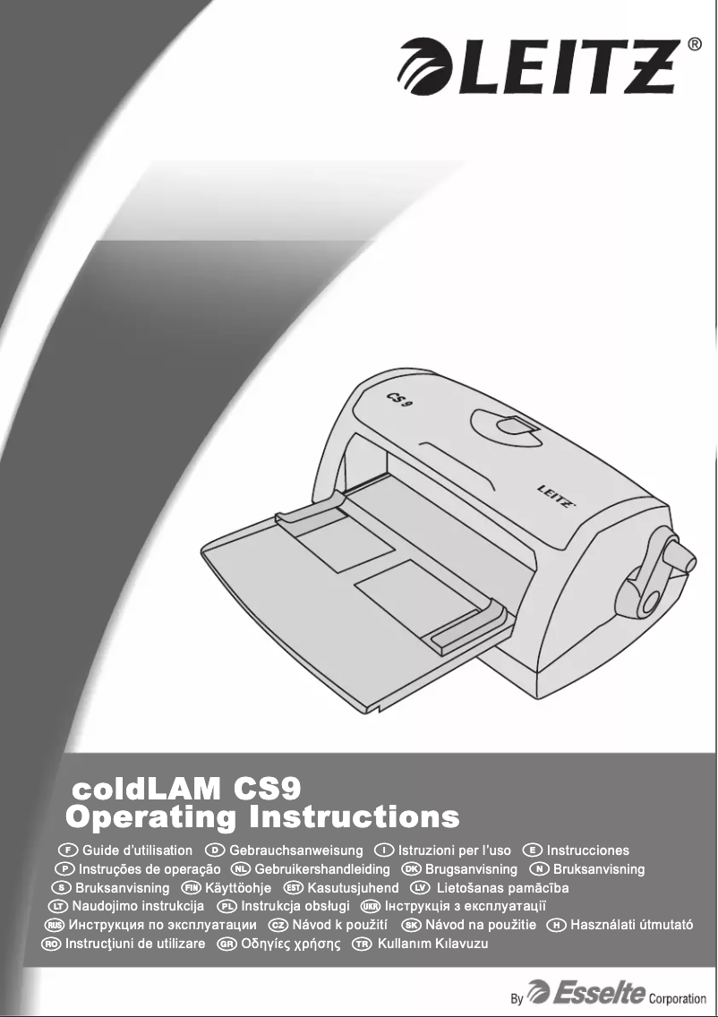 Page 1 of the manual User Manual Leitz CS9