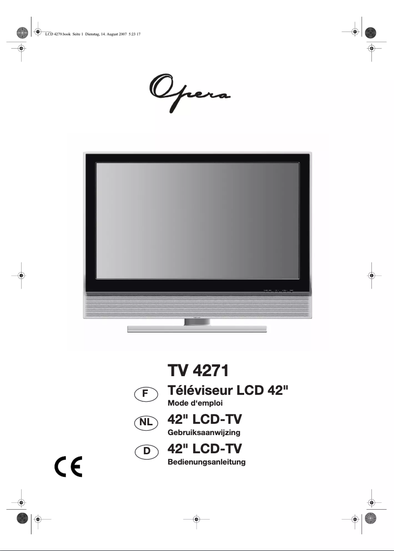 First page image of the manual for LCD4271