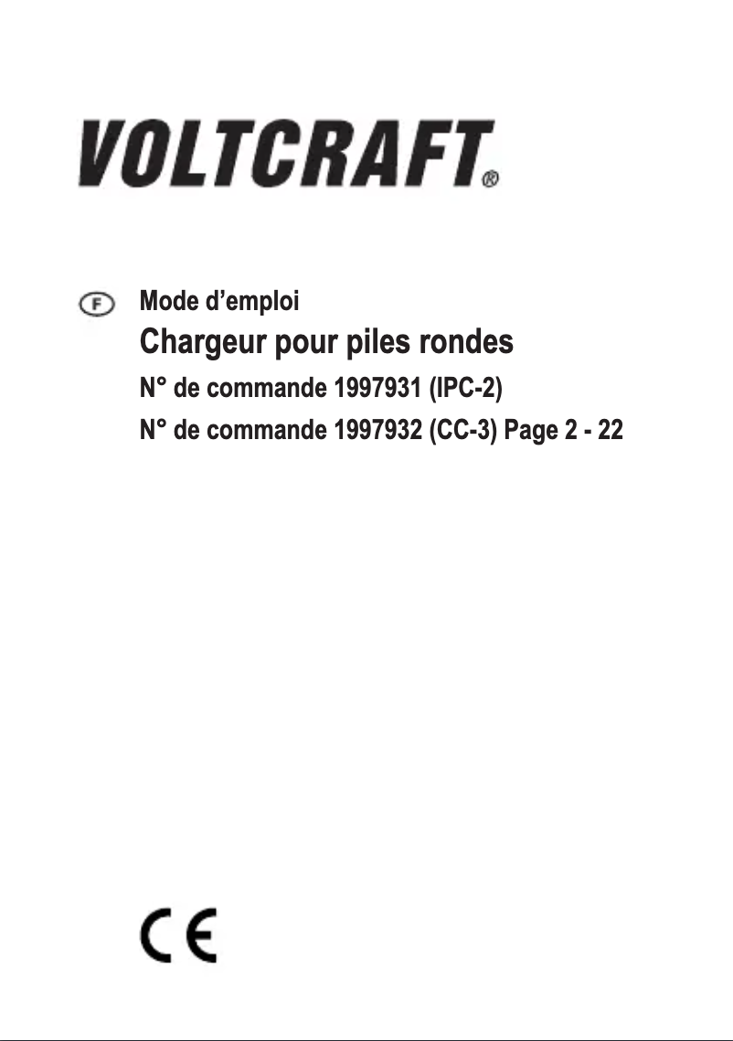 First page image of the manual for CC-3