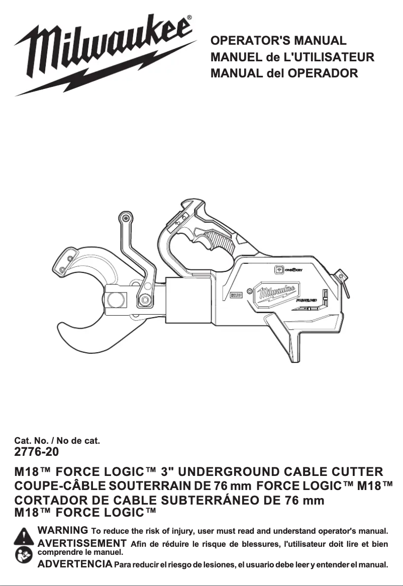 First page image of the manual for M18 Force Logic 2776R-21