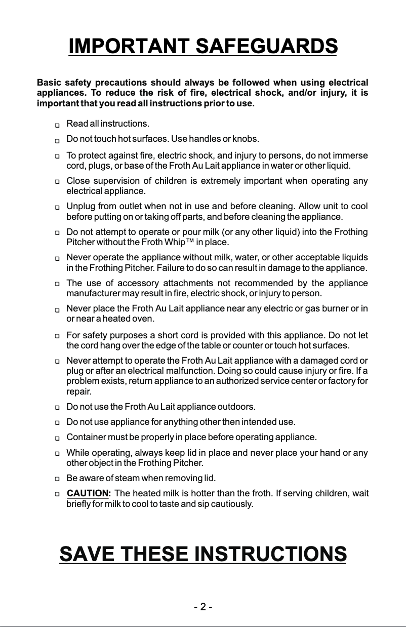 Page 1 of the manual User Manual Gastroback 0781101