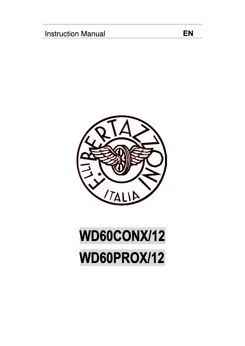 First page image of the manual for WD60HERA