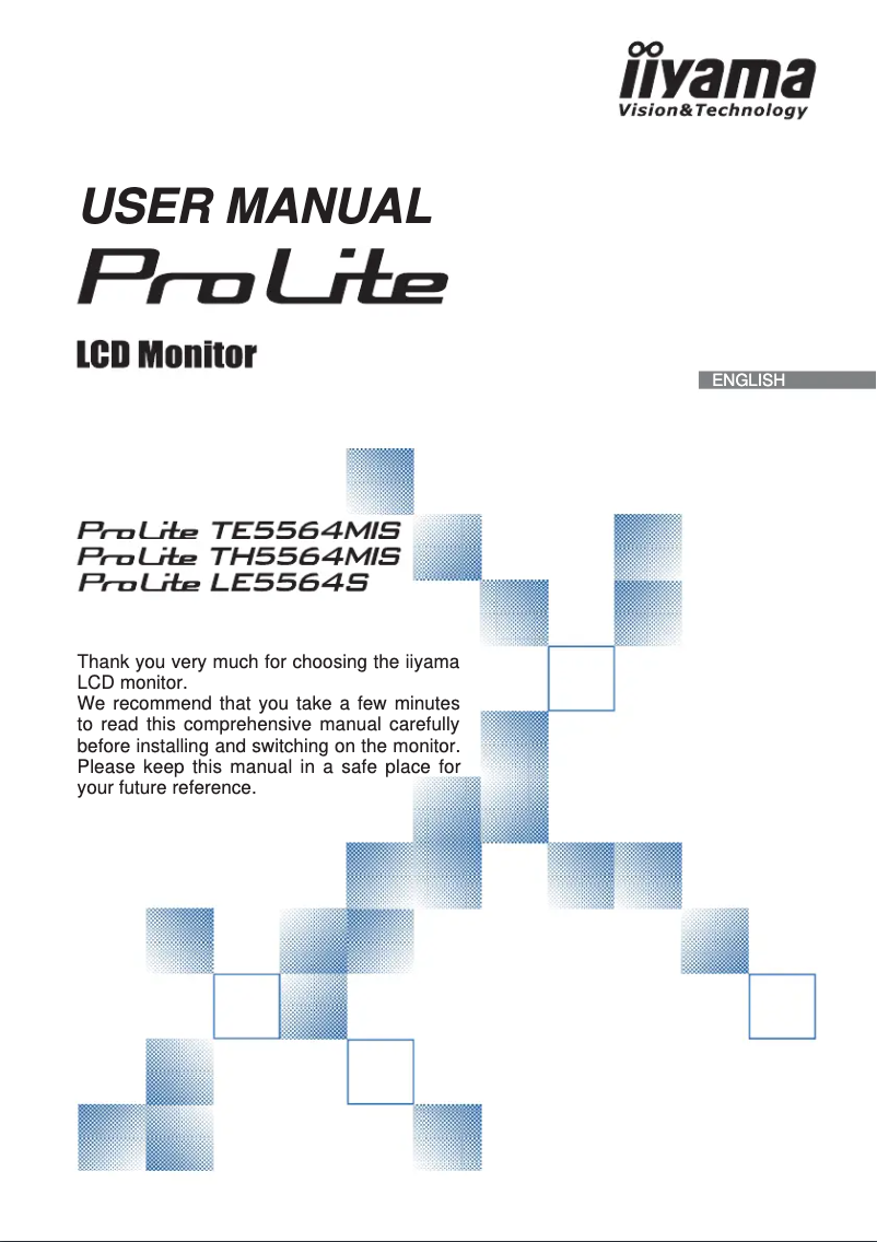 First page image of the manual for ProLite TE5564MIS