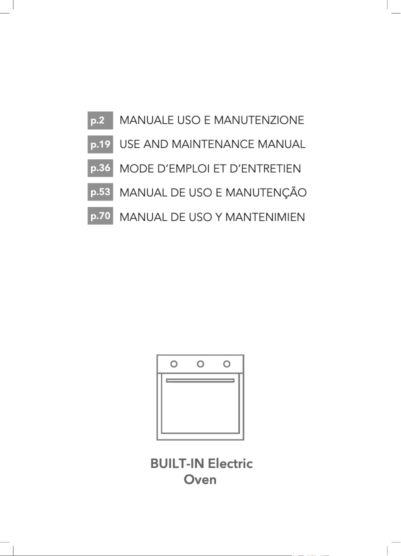 Page 1 of the manual User Manual Glem Gas GFX92IX-S6