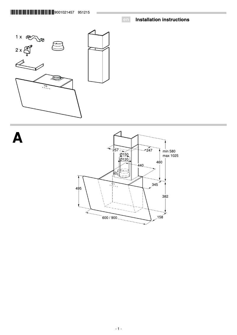 Page 1 of the manual Installation Guide Bosch Serie | 8 DWK068G21
