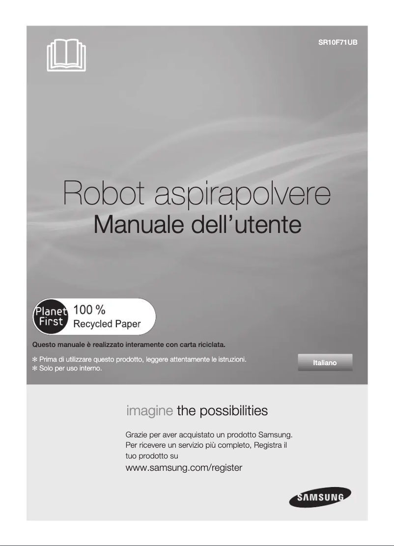 First page image of the manual for SR10F71UB