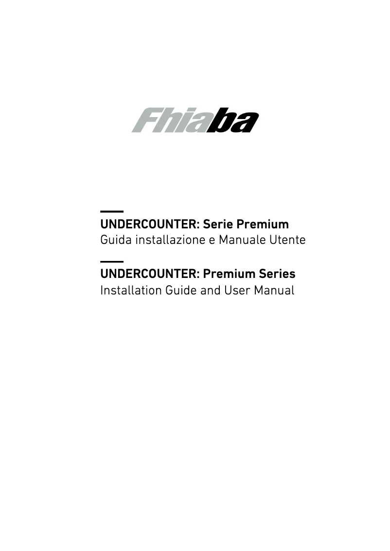 Page 1 of the manual User Manual Fhiaba UCW601TPO