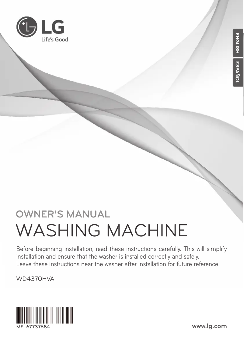 Page 1 of the manual User Manual LG WD4370HVA
