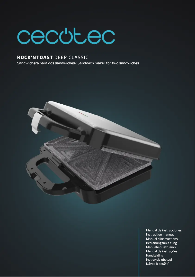 First page image of the manual for Rock'nToast Deep Classic