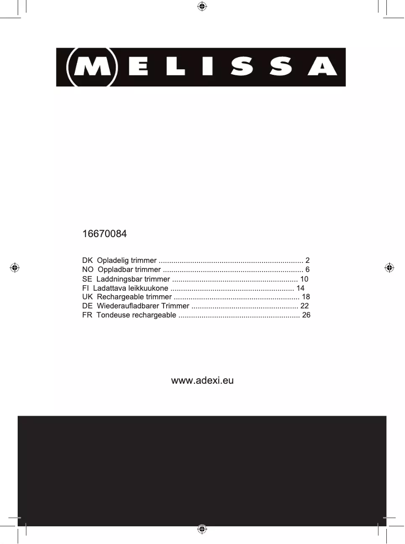 First page image of the manual for 16670084