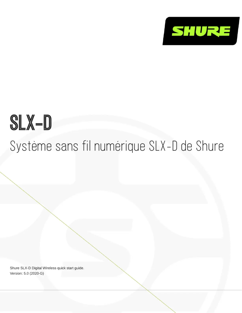First page image of the manual for SLX-D