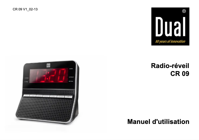 Page 1 of the manual User Manual Dual CR09