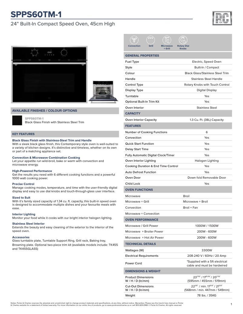 First page image of the manual for SPPS60TM-1