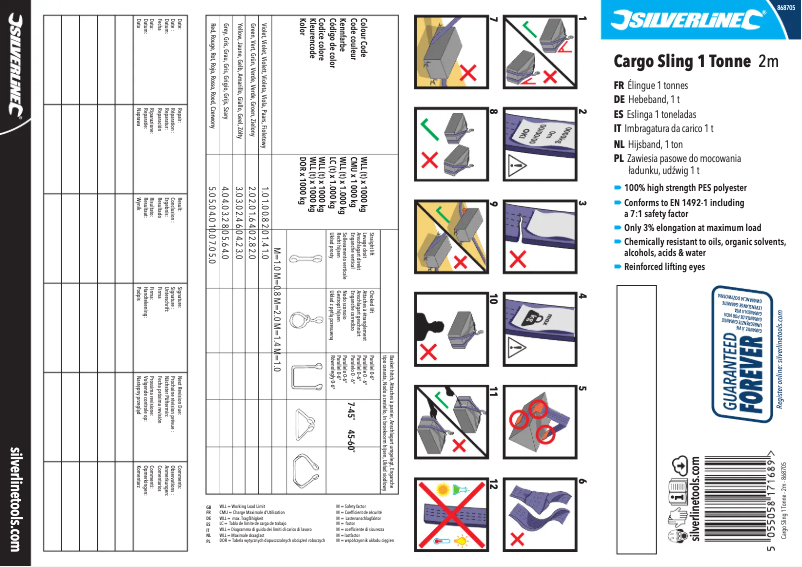 First page image of the manual for 868705