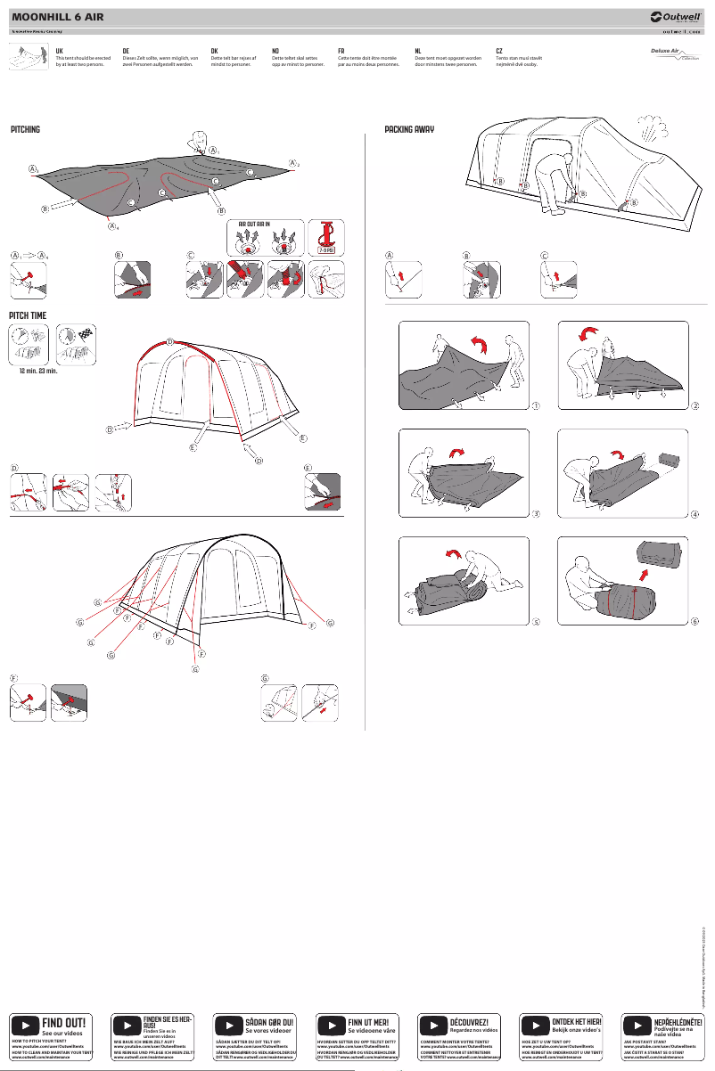 Page 1 of the manual User Manual Outwell Moonhill 6 Air