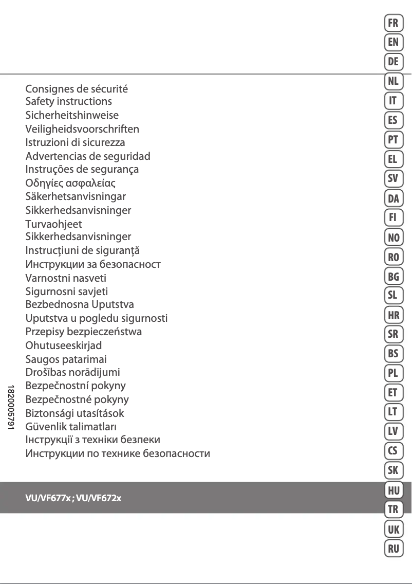 Page 1 of the manual Safety Instructions Rowenta Urban Cool VU6770